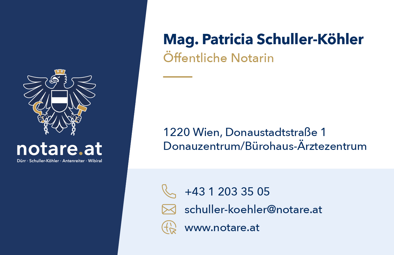Visitenkarte, Vorderseite